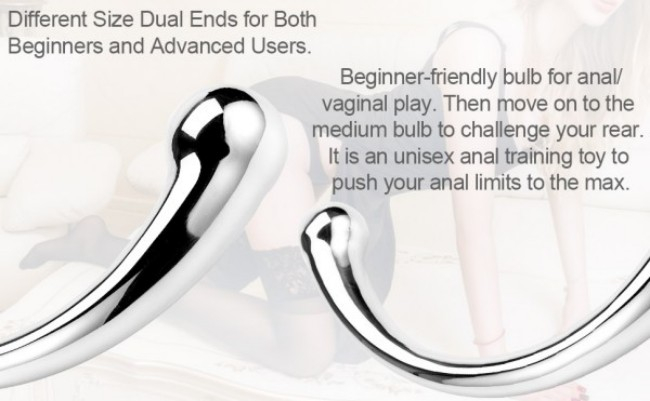 Dual-Action G-Spot Stimulator: Curved Metal Wand with Percussion Vibration for Enhanced Couple's Intimacy