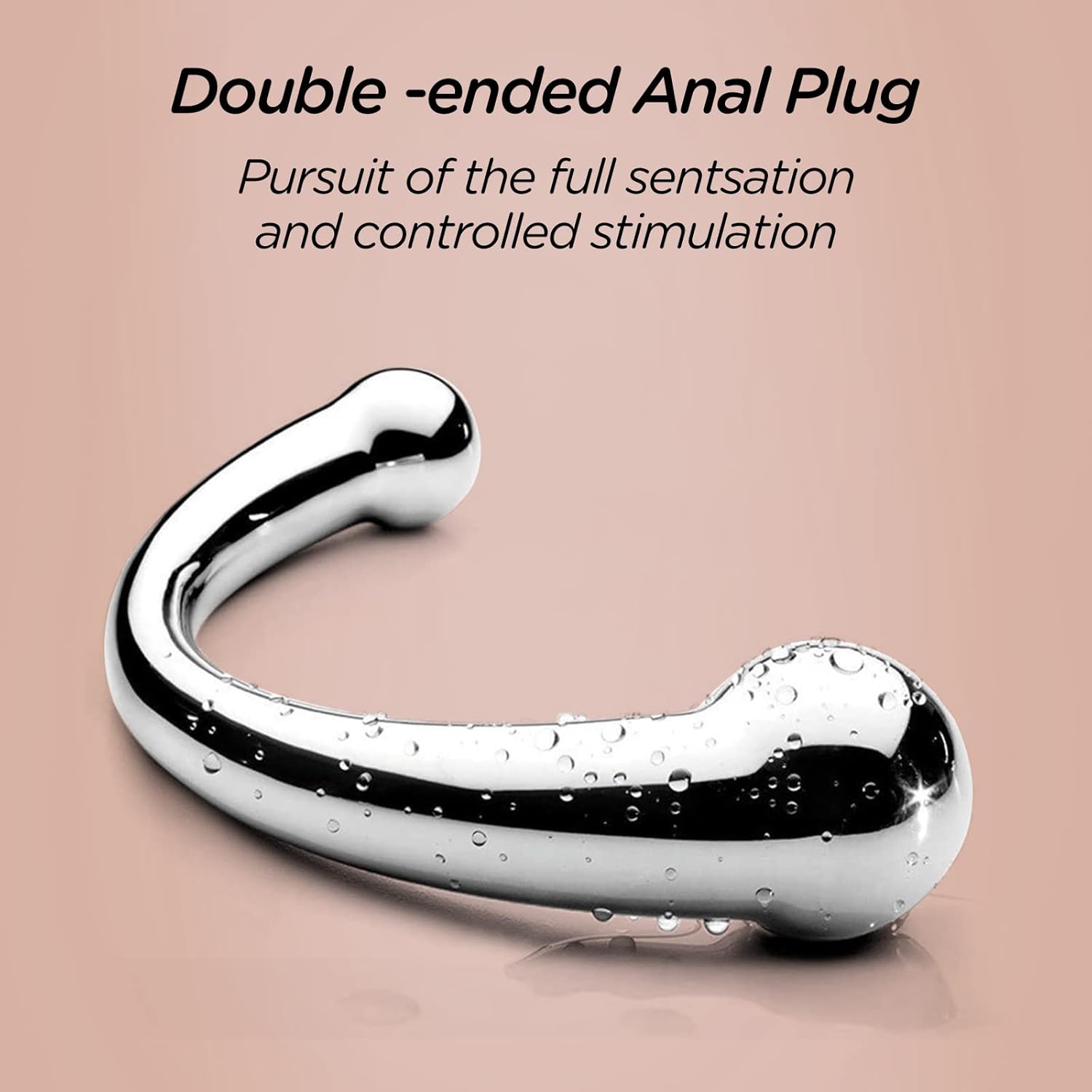 Dual-Action G-Spot Stimulator: Curved Metal Wand with Percussion Vibration for Enhanced Couple's Intimacy