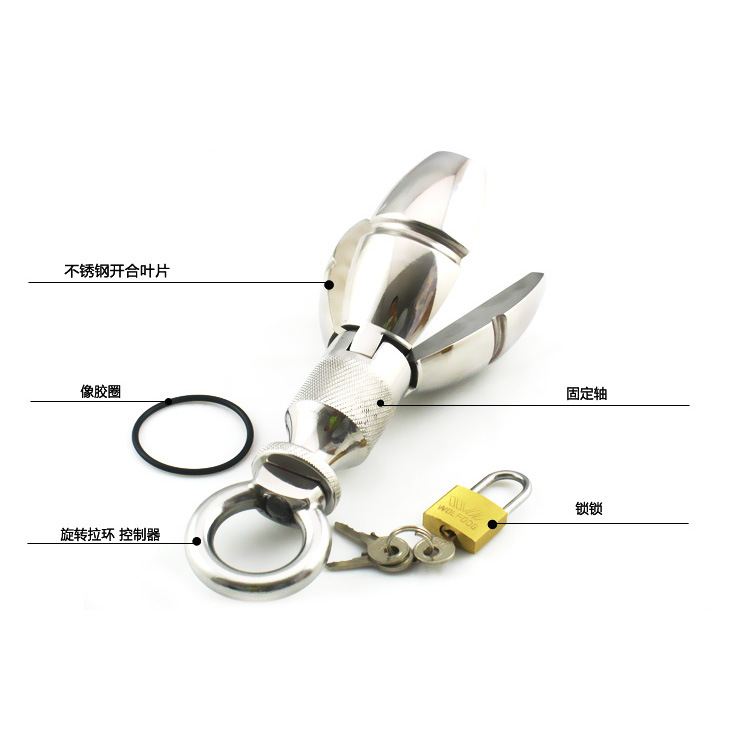 Stainless Steel Anal Plug with Extended G-Spot Wand