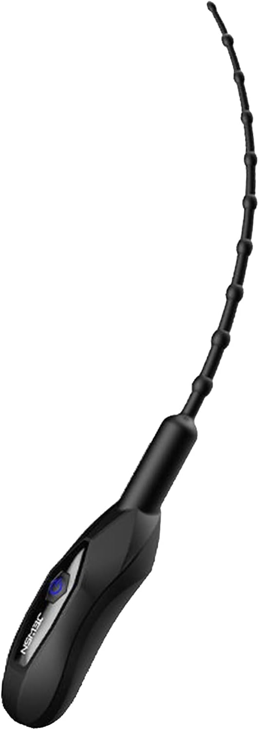 Male Vibrating Urethral Sounds Silicone Catheter Stretching Vibrator 