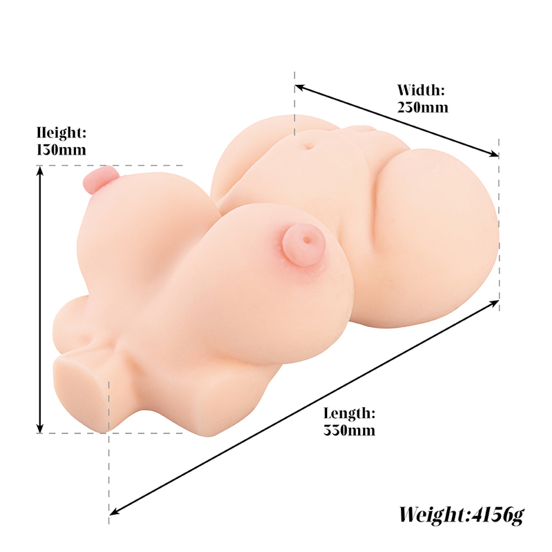 Realistic Male Big Ass Pussy Tpe Sex Dolls Toys Double Channel Masturbators
