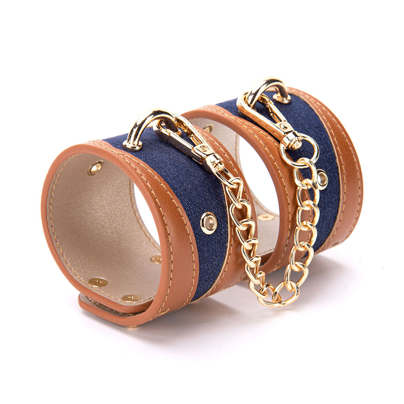 3 Piece Black BDSM Bondage Gear Set SM Choker Handcuffs and Restraints for Feminine Fetish Play and Sexy Roleplay