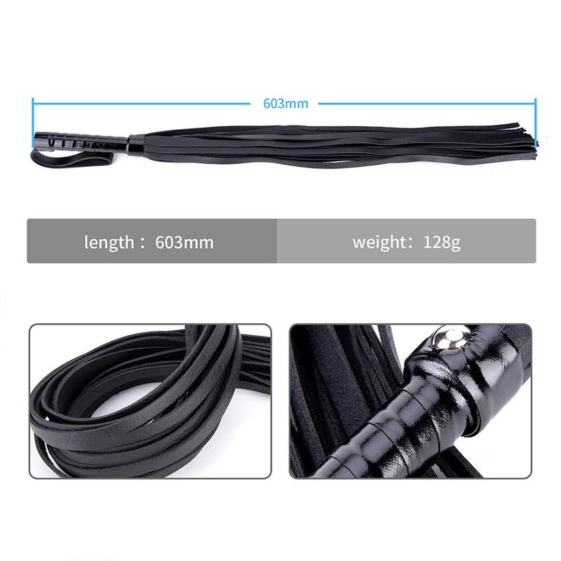 BDSM PU Leather Spanking Whip with Fetish Flogger Horse Adult Slave Sex Toys for Men
