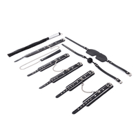 PU Leather Bondage Kit Wrist and Ankle Restraints Eye Mask Collar and Adjustable Handcuffs for Couple's BDSM Restraints Play