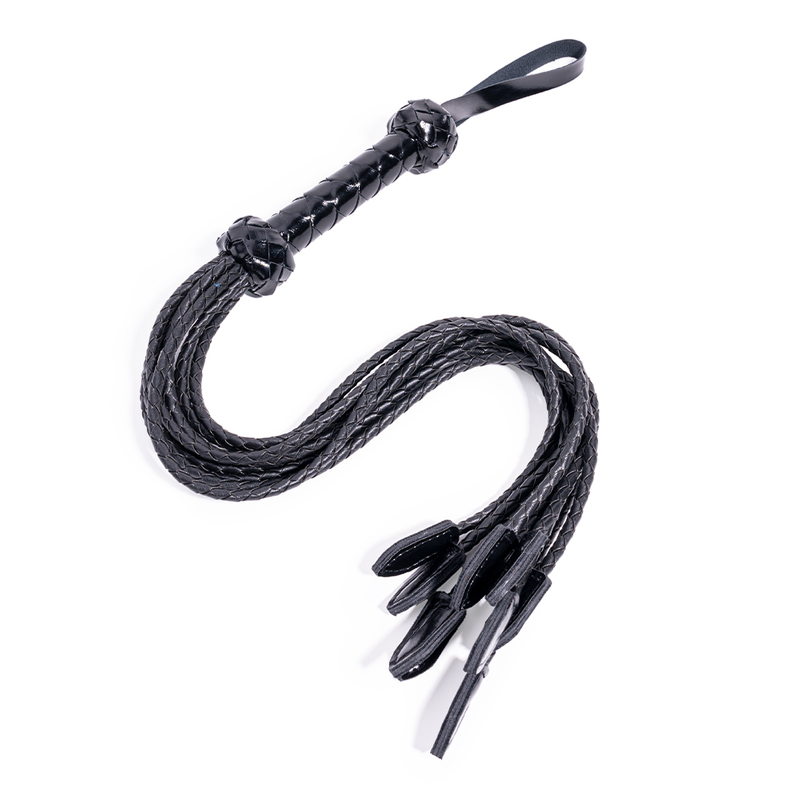 Black Flog Style Beautiful BDSM Heart Passion PU Leather BDSM Whip