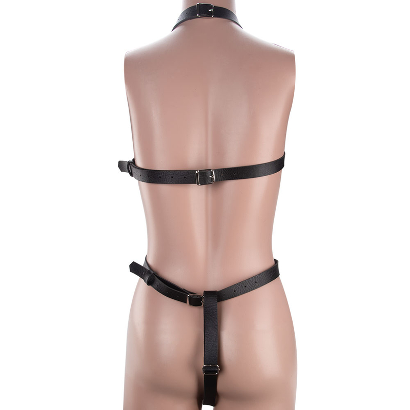 Women's Erotic Lingerie Set Uncensored Halter Bandage Open Bra for a Naked Look