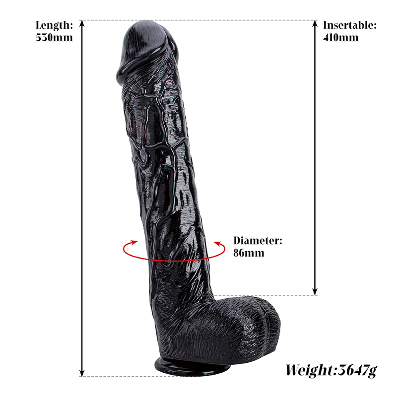 Adult Shop for Huge Realistic Soft Skin PVC Black Dildo Body Safe Female Masturbation Sex Toy