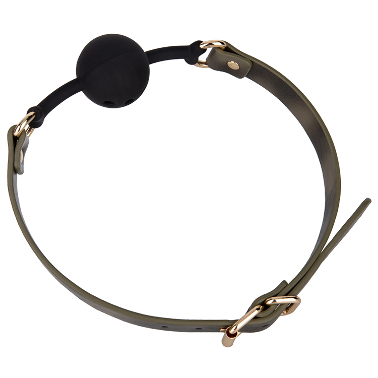 Grey PU SM Seat Belt Mouth Plug Ball PU Leather SM Adult Sex Toys for Fetish and Adult Couples