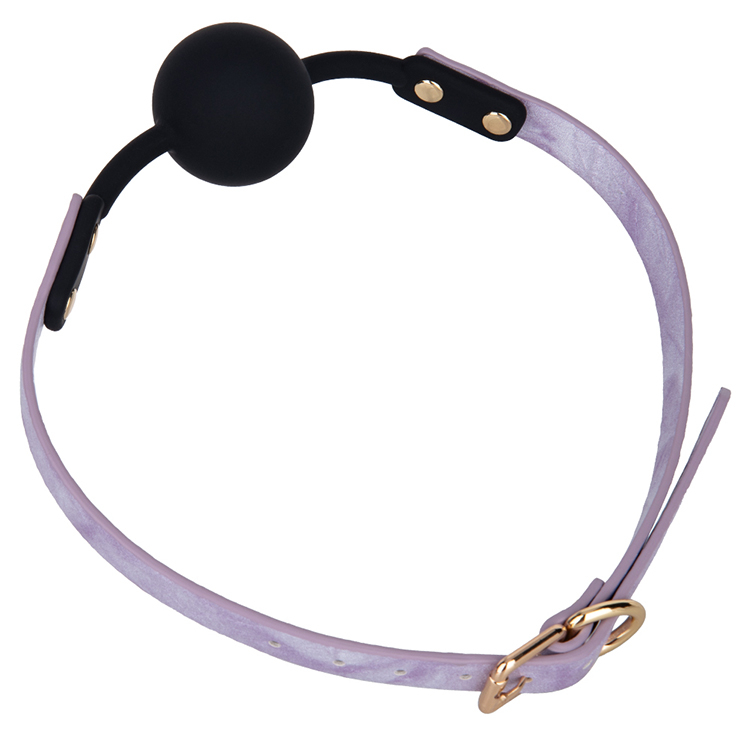 PU Leather SM Adult Sex Toys for Fetish and Couples Purple Silicone SM Seat Belt Mouth Plug Ball