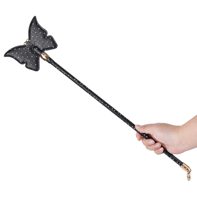 Butterfly Shaped Bdsm Bondage Spanking Paddle with Rhinestone Decoration Adult Sex Toy