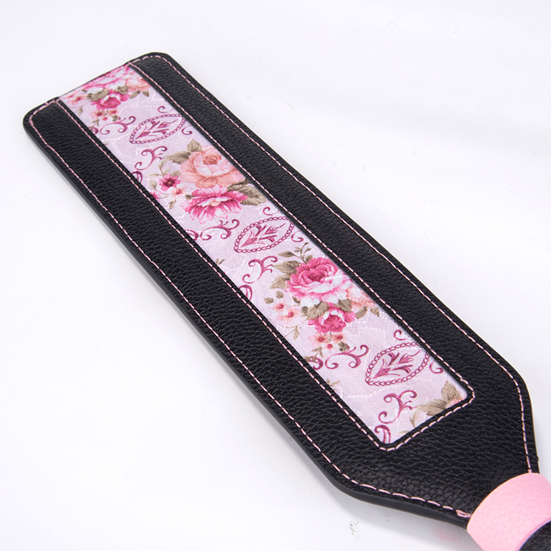 High Quality Gothic Black Leather Spanking Paddle with Weights Fetish SM Sex Toy for Couple