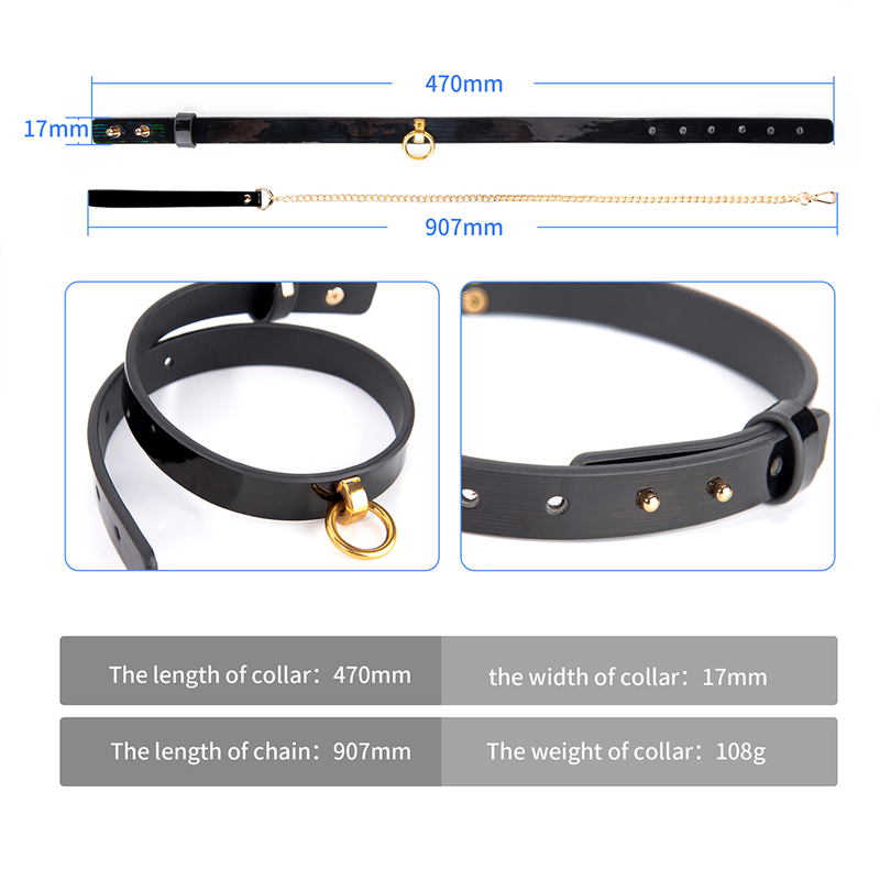 Women Roleplay Luxury Collar and Sex Toys Adjustable Slave Restraints Adult Products SM Bondage Collar for Couples