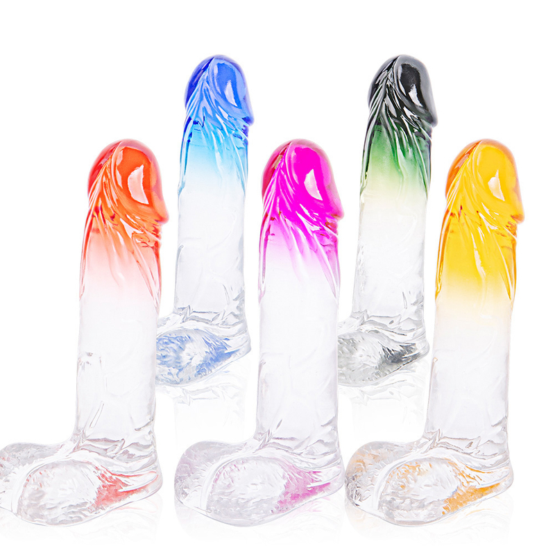 Gradient Color Solid Dildos Jelly Dildo