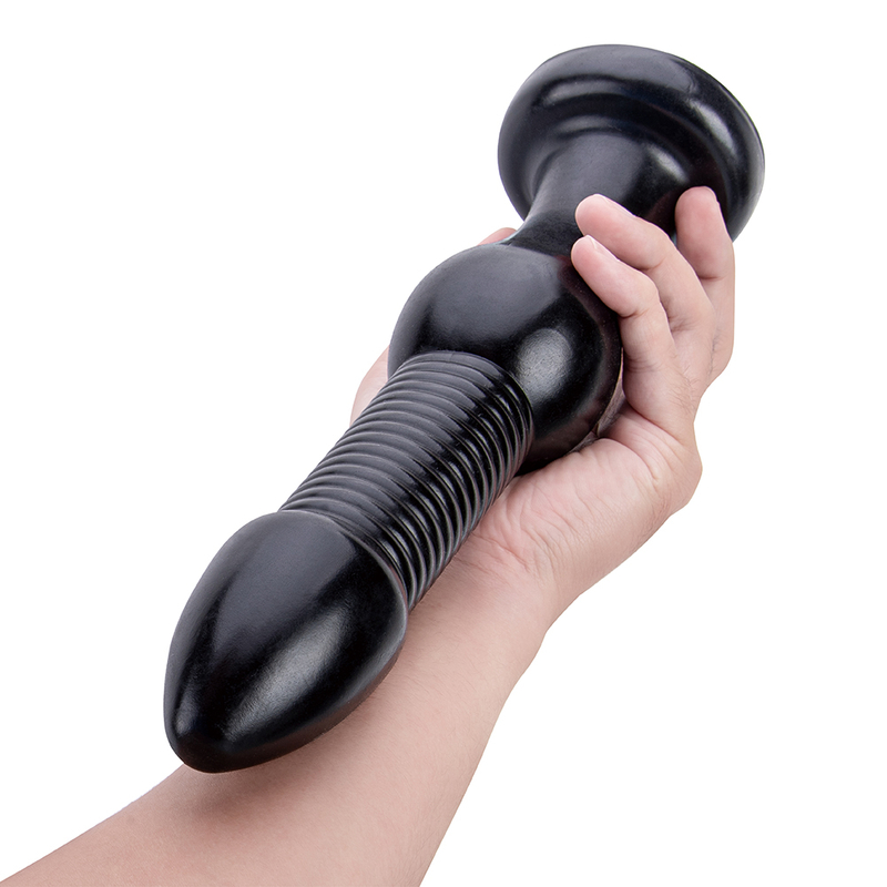 Black Horse Dildo Anal Plug for Women Big Knot Soft PVC Material and Strong Suction Cup G Spot Toy