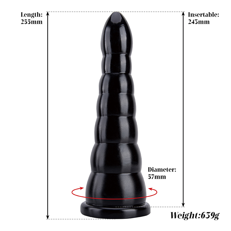 Lifelike Artificial Penis Dildo Big Soft Black Flesh Design with PVC Anal Plug for Women