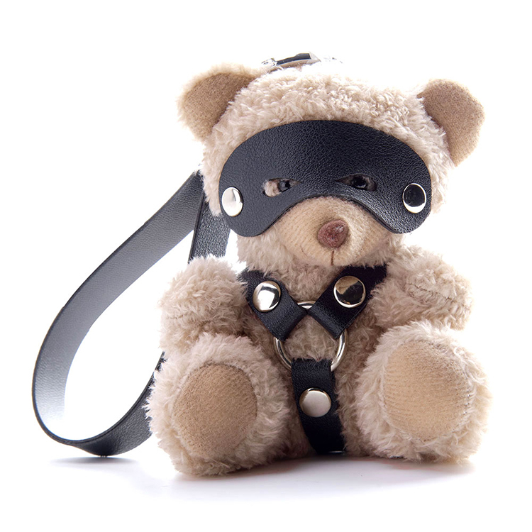 Bondage Cute Bear Adult Sex Toys Key Chain PU Leather