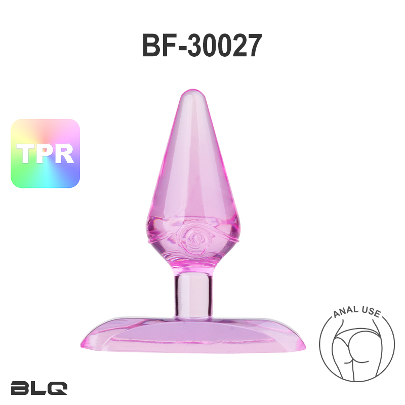 Smooth TPR Butt Plug with Tapering Bulb And Anchor Base