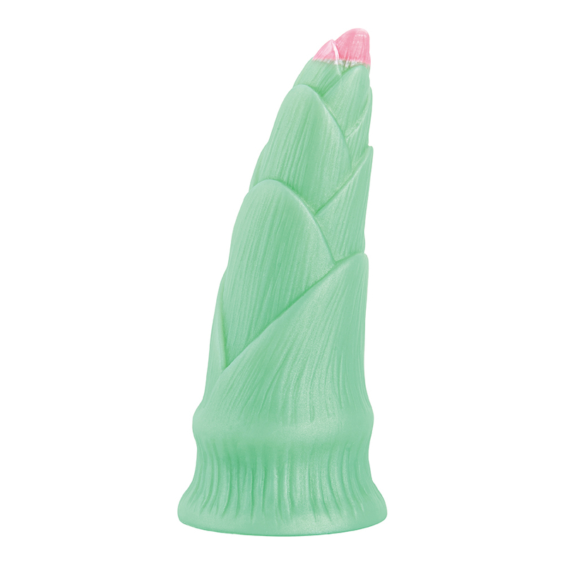 Spring Bamboo Shoot Style Silicone Rubber Realistic Penis Adult Toy
