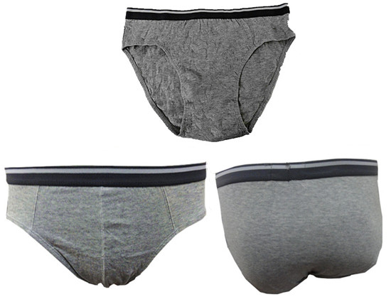 Caleçons en coton gris pour hommes