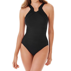 Black Cotton Swimwear Set