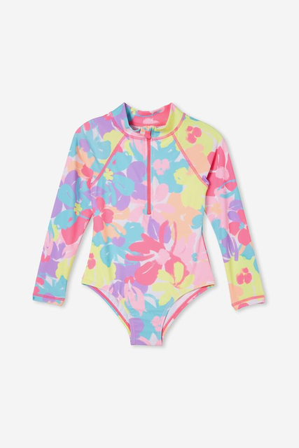 Maillots de bain pour filles à fleurs lumineuses