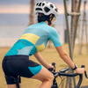 Maillot de cyclisme pour femme à manches courtes et à séchage rapide