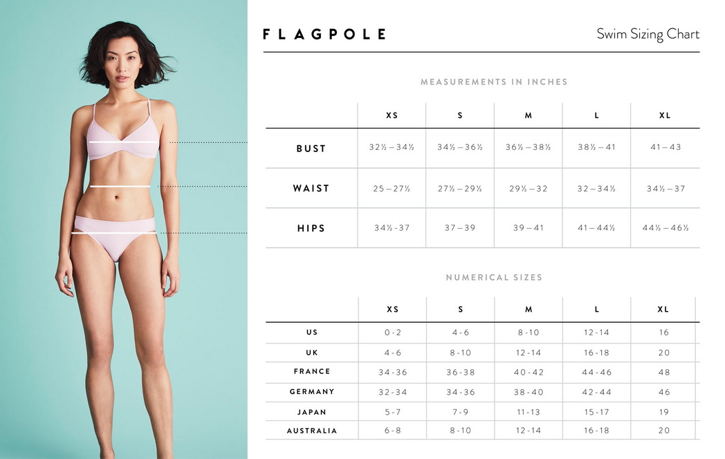 flagpole swim sizing chart