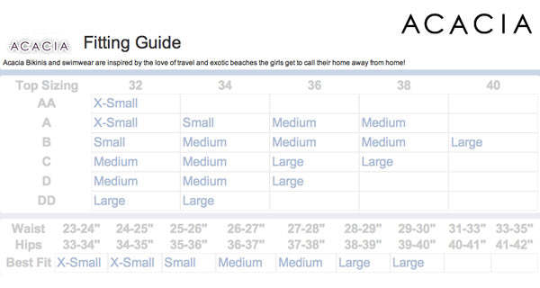 Acacia Swimwear Size