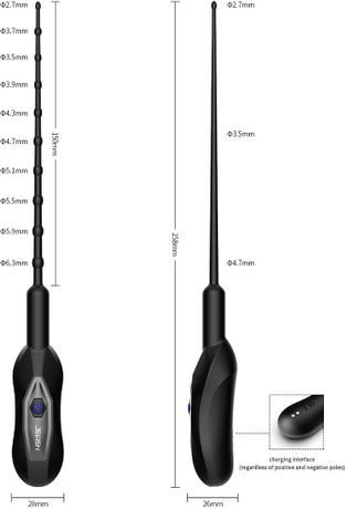 I suoni uretrali vibranti maschili suoni di silicone che allungano il vibratore 