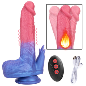 Real Colorful Dildo Vibrator Flesh Shape Woman Adult Toy 