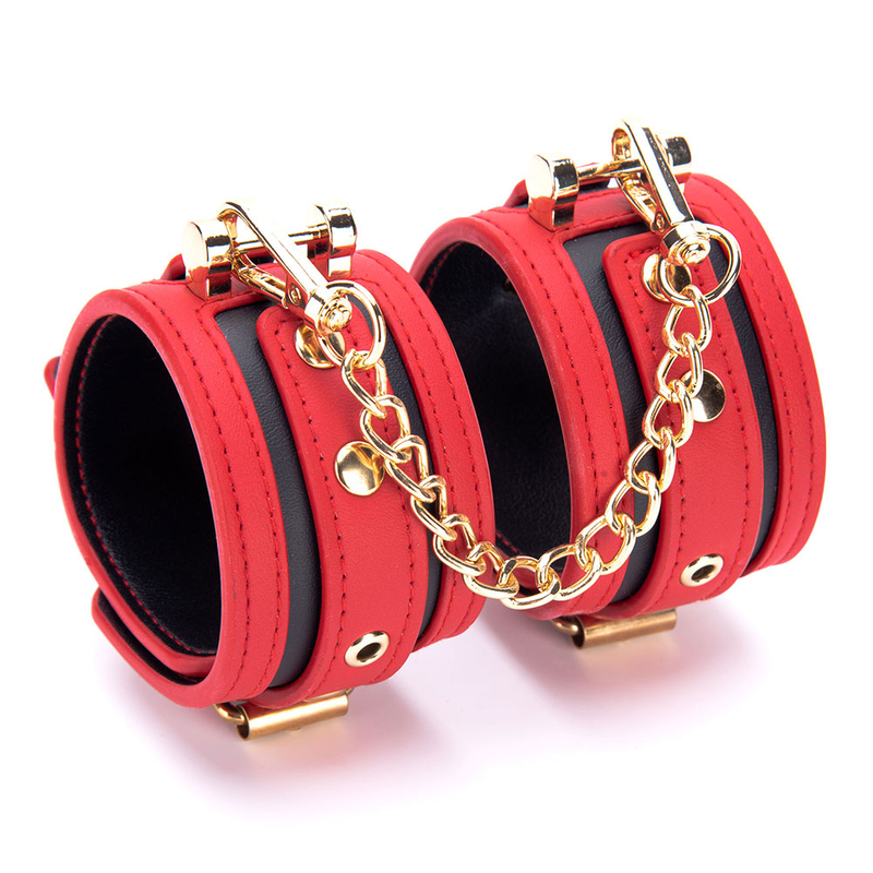 BDSM Restraint PU Leather Handcuffs SM Bondage Erotic Toys for Adults