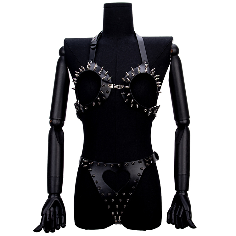 Adult Gothic BDSM Bondage Set Fetish Roleplay Device with Harness Bondage and SM Slave Fantasy Scenarios