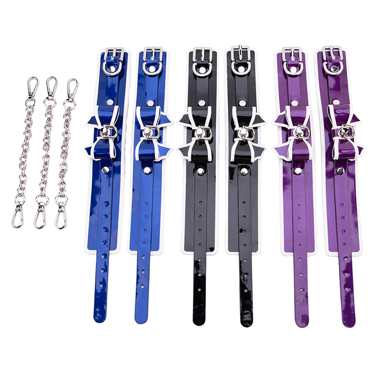 Professional PU Leather Restraint Handcuffs BDSM Erotic Toys for Adult SM Play