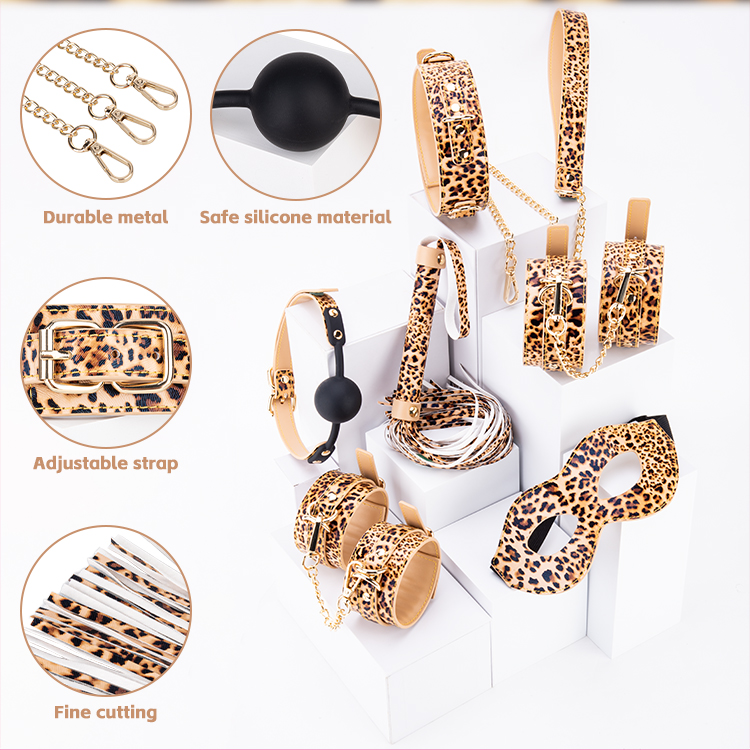 BDSM Adult Cosplay Bondage Set 6 Piece Collection for Couples' Flirting and SM Adventures