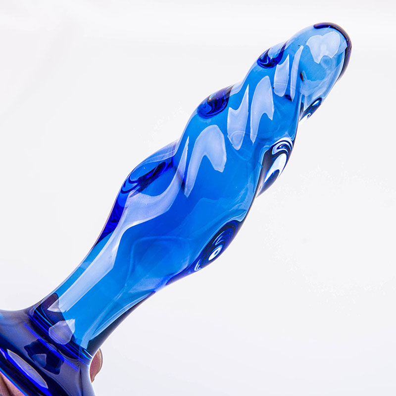 High Quality Soft Waterproof Blue PVC Small Anal Trainer Butt Plug Anal Massager for Adult Sex Toys