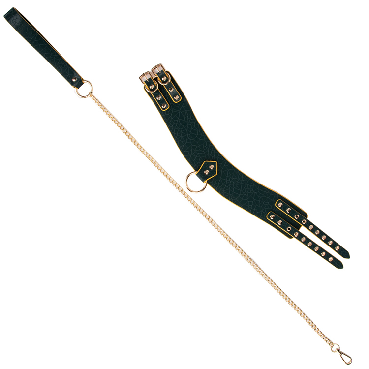 Popular Flame PU Leather Bondage Collar Set Restraint Neck Collar for Couples' BDSM Fun