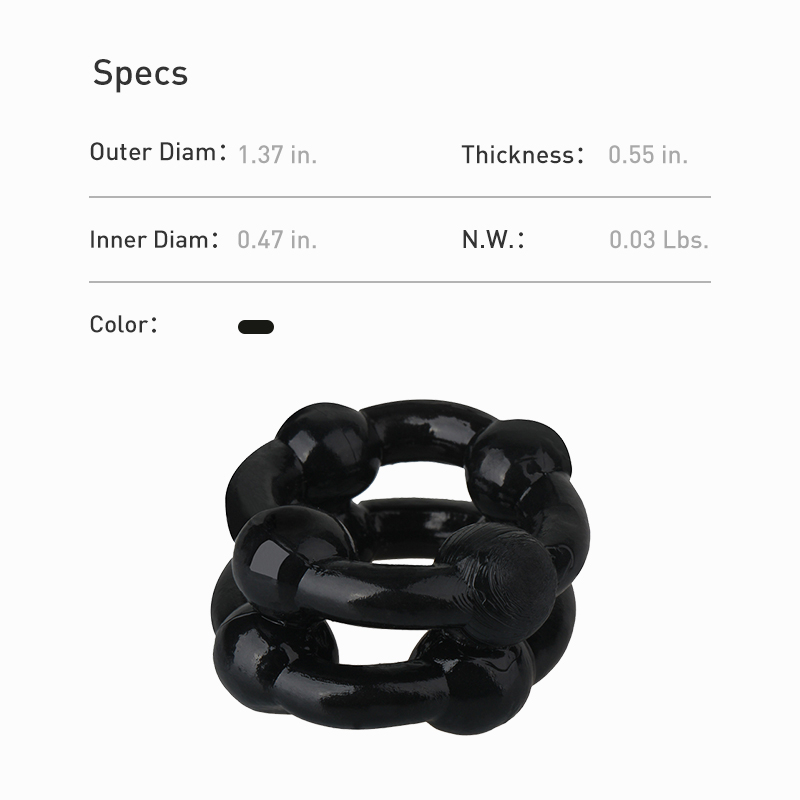 Extra Thick Sperm Lock Seamless TPR Penis Ring