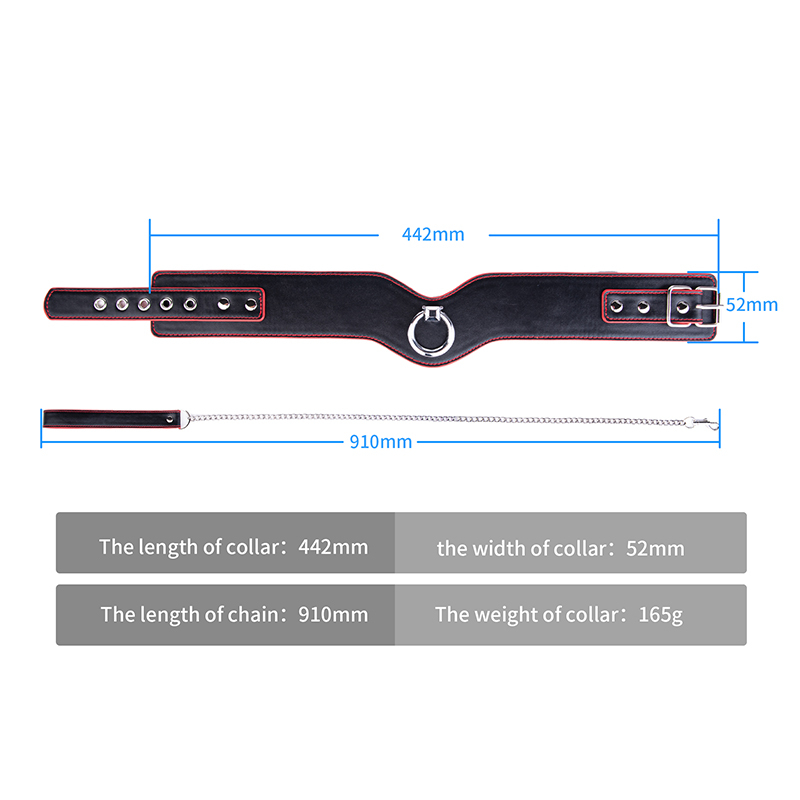 Black BDSM Collar Women Roleplay Sex Toys Adjustable Slave Restraints Adult Products SM Bondage Collar for Couples