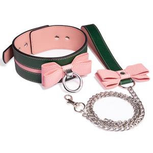 Wholesale Collar and Chain PU Leather Choker Collar Necklace for Women Girl sexy sm jewelry Slave Leather Collar