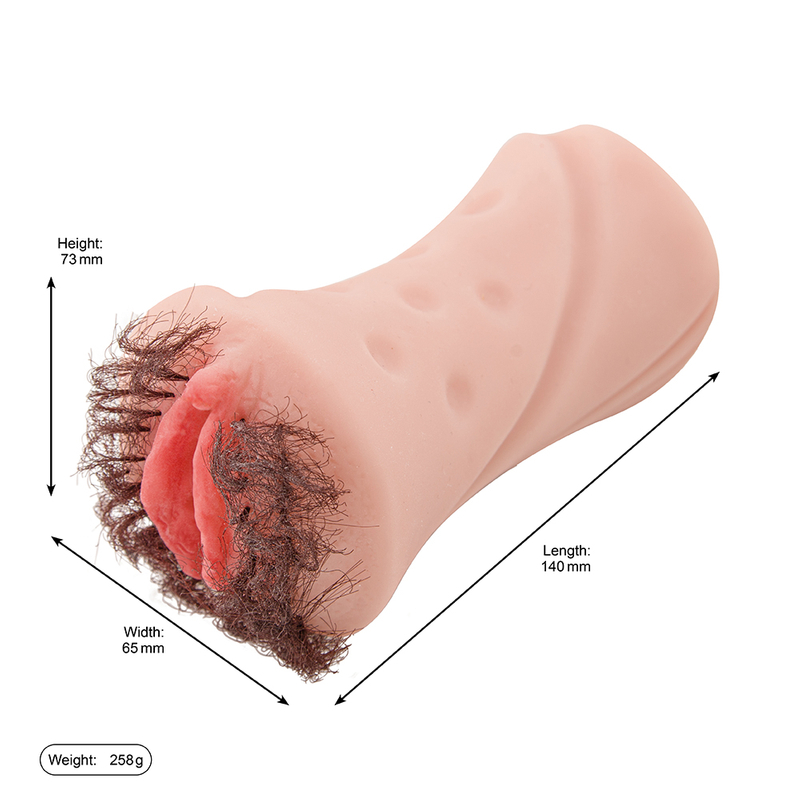 Portable Sex Toy Real Hair Soft Feeling Male Pocket Pussy