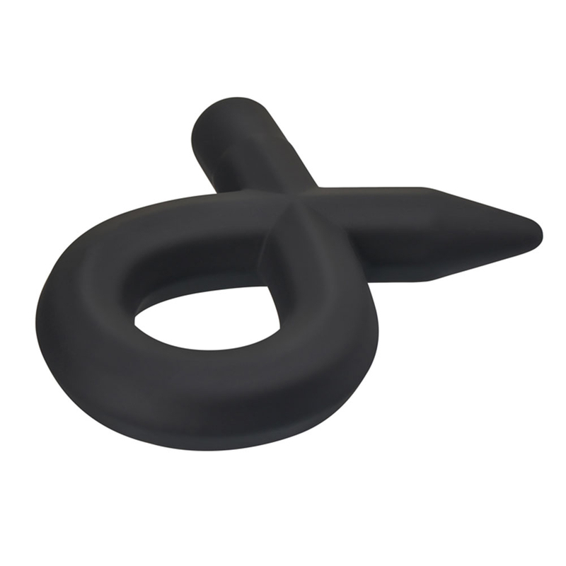 Black Rubber Flexible Sex Toy Liquid Silicone Penis Cock Ring