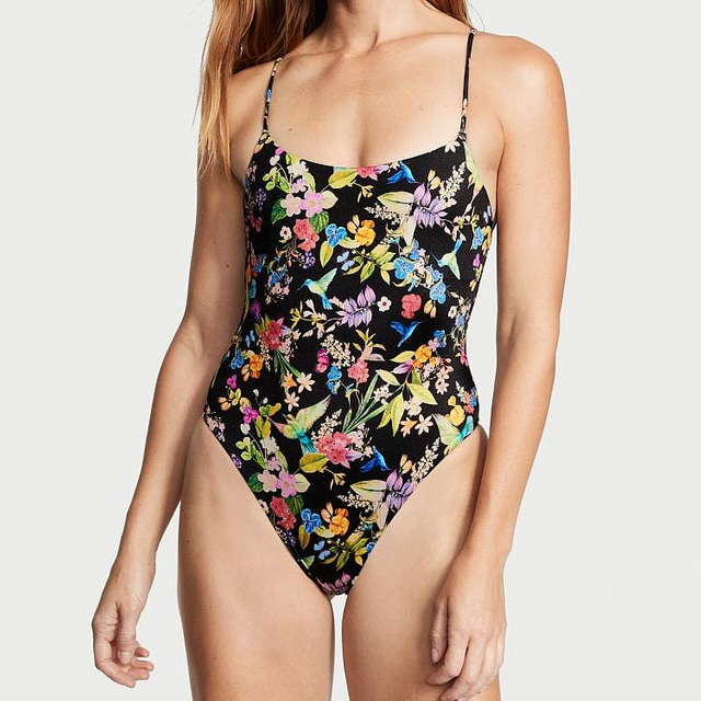 Costume da bagno con stampa tropicale