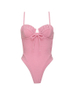 Maillot de bain rose à nœud doux