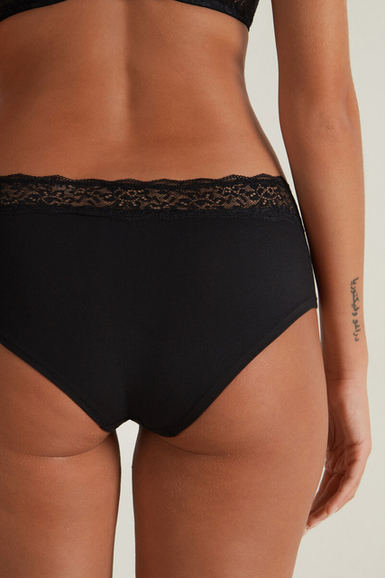 Materiale in cotone e pizzo per biancheria intima da donna