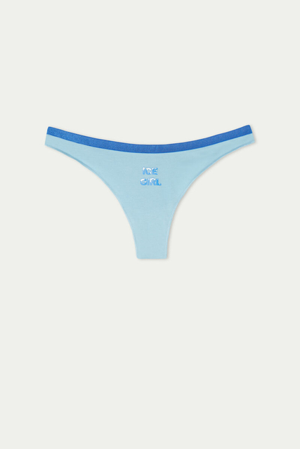 Intimo donna blu stampato 