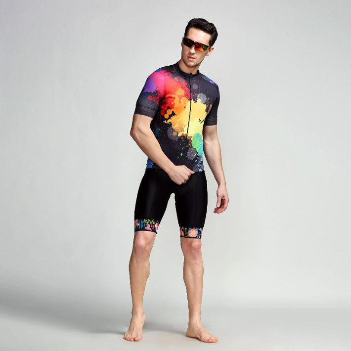 Set maglia e pantaloncini da ciclismo da uomo