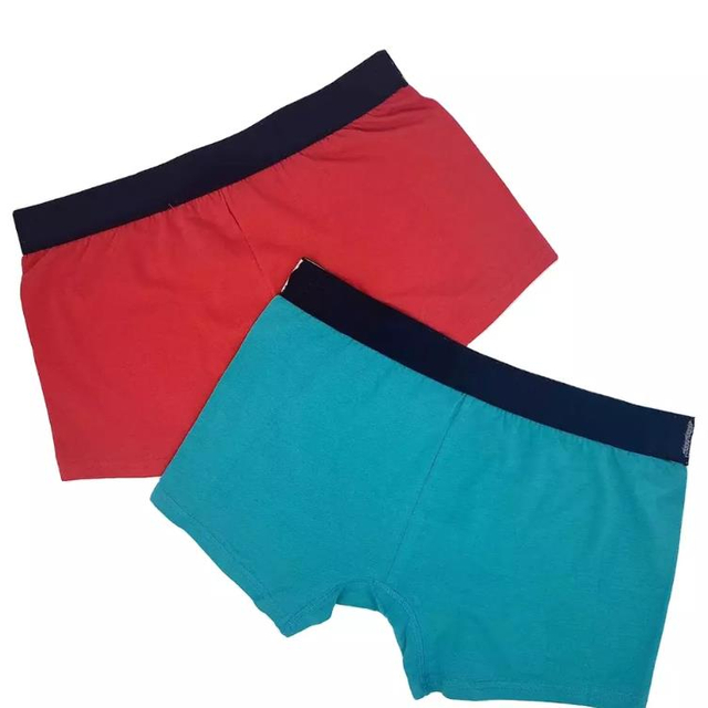 Boxer homme extensible en coton de couleur pure