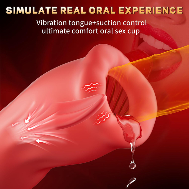 Masturbator Adult Toy for Men Mouth-Wrapped Blow Job
