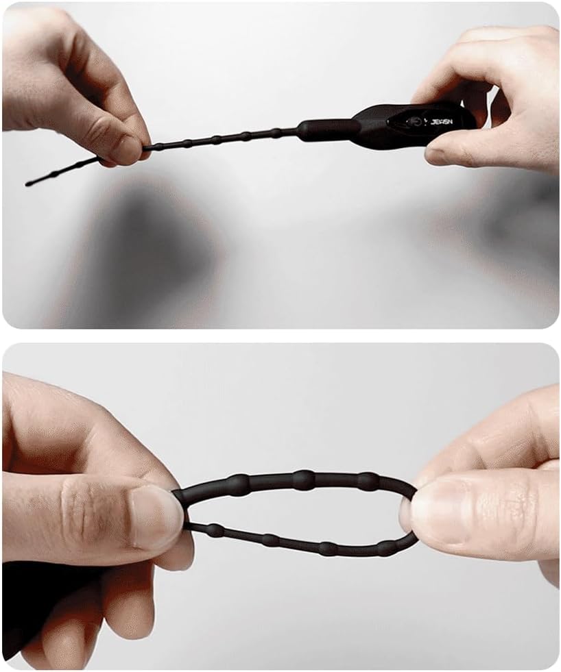 Male Vibrating Urethral Sounds Silicone Catheter Stretching Vibrator 