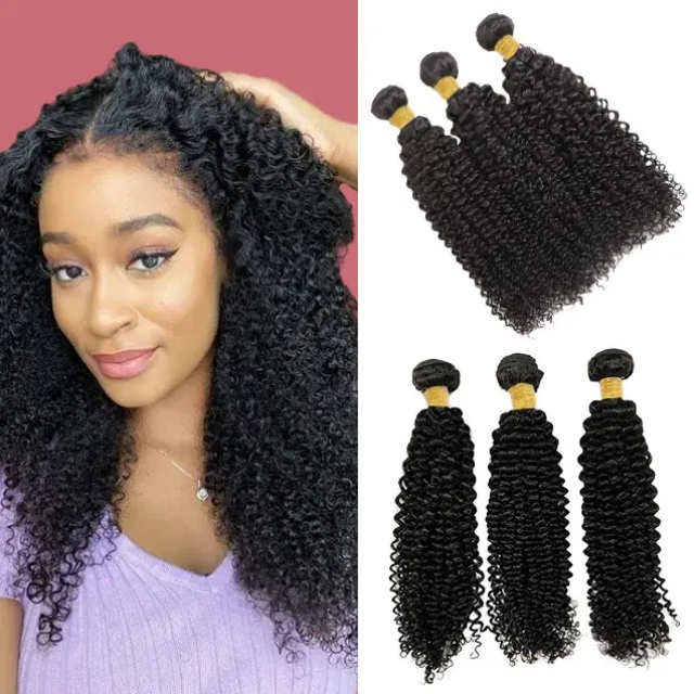 black curly hair bundles swart krulhaar bondels